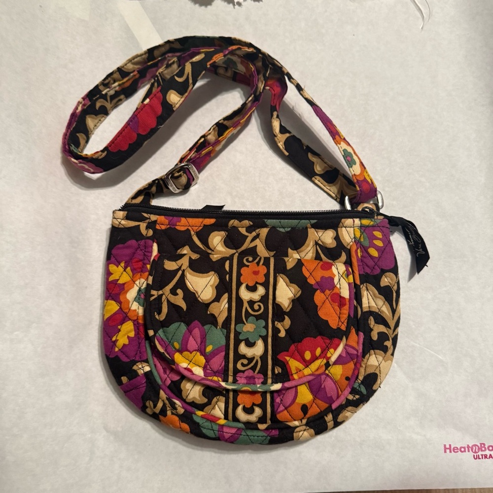 Floral Black Crossbody Bag - Picture 3 of 7